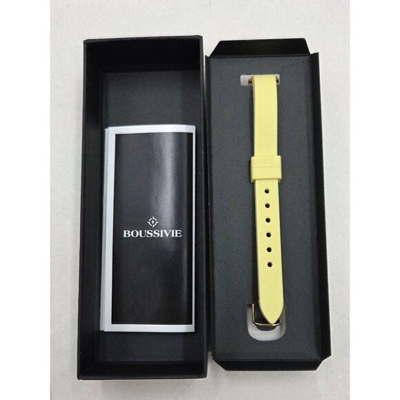 Boussivie Watch Womens Quartz Tutti Frutti Design Yellow Band New In Box - Picture 3 of 6